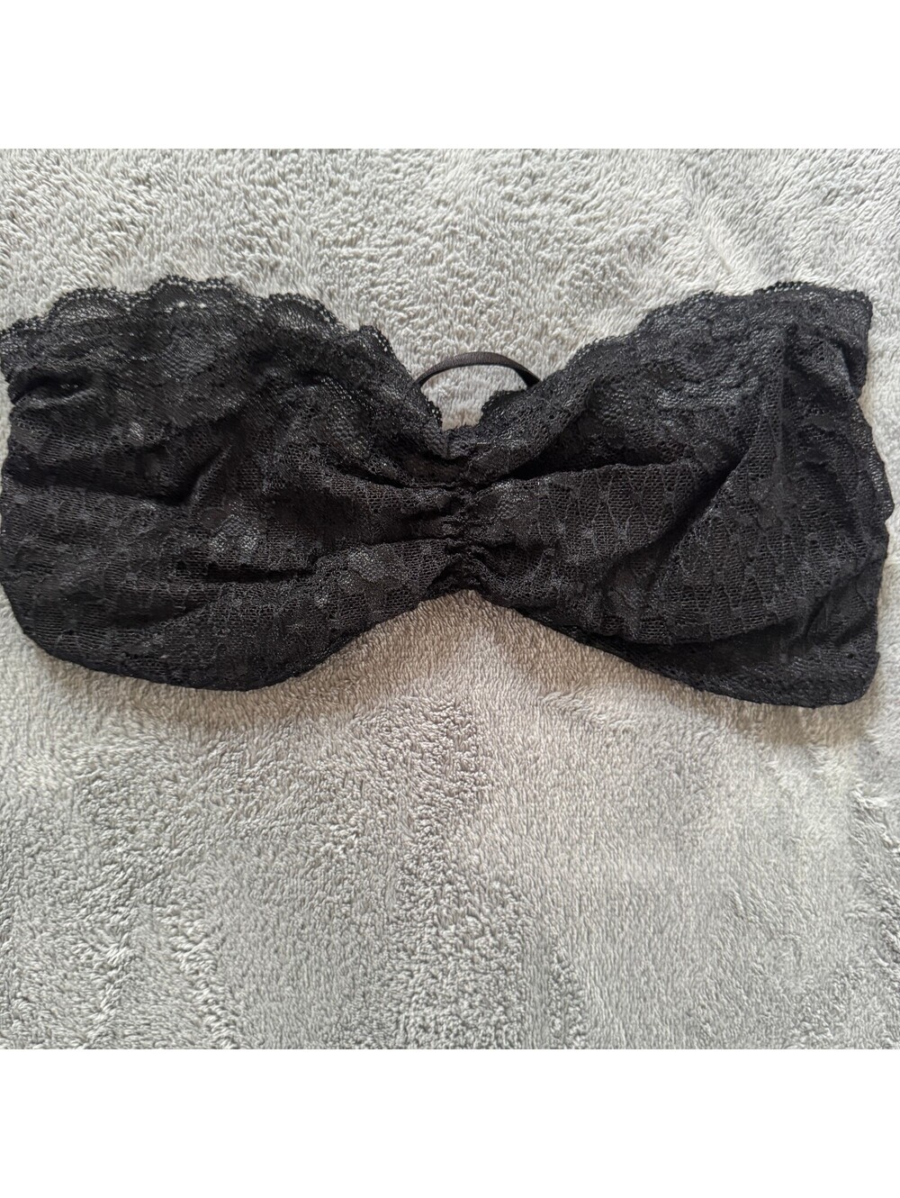 Intimately Free People Galloon Lace Bandeau Black Strappy Back Bralette Small